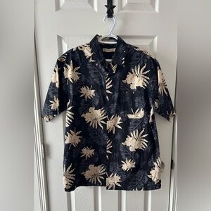 Black and Cream Hawaiian Shirt